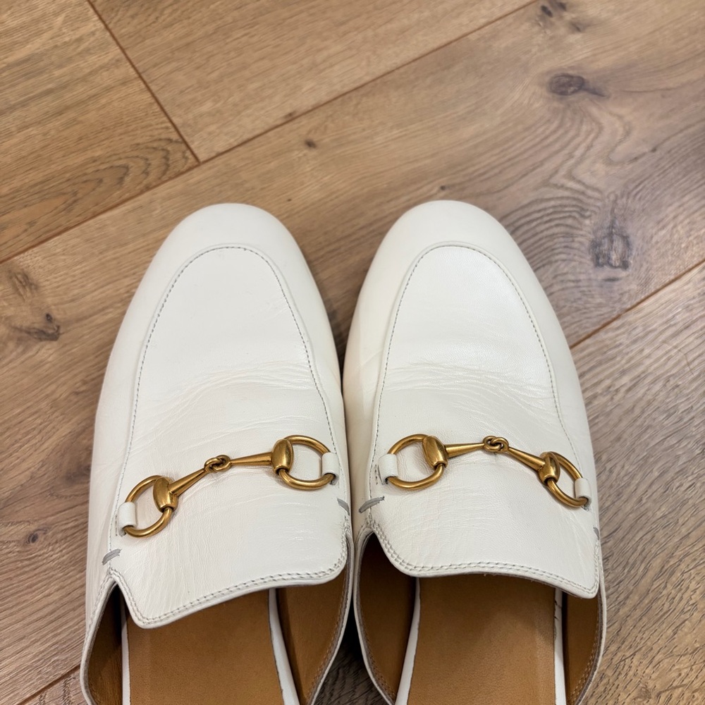 GUCCI Princetown horsebit mule in white leather - Size 38 / US 8 - Picture 7 of 12